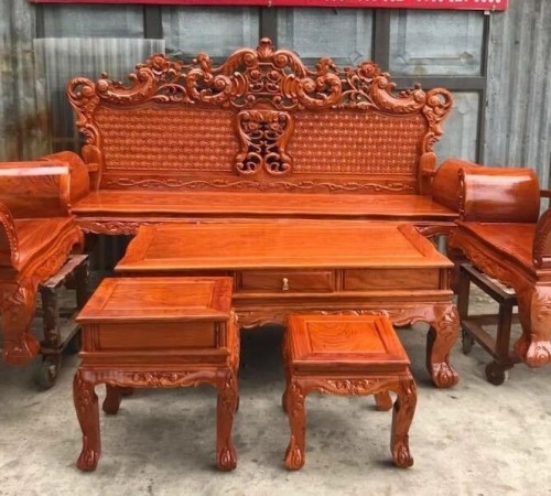 Bộ bàn ghế hoàng gia gỗ hương đá